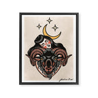 Kiss the goat Framed Canvas Print Gallery Image 6