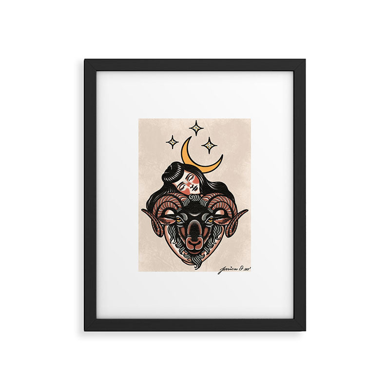 Kiss the goat Framed Art Print Gallery Image 5