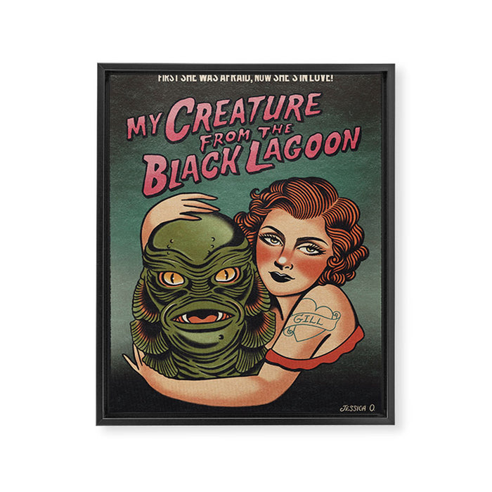 My Creature from the Black Lagoon Framed Canvas Print Gallery Image 1