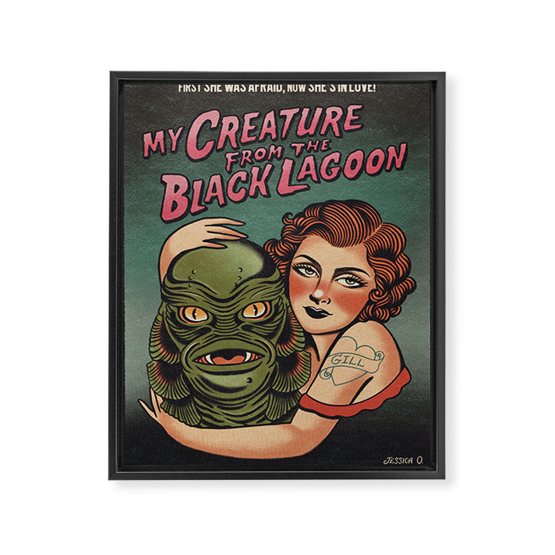 My Creature from the Black Lagoon Framed Canvas Print Gallery Image 6