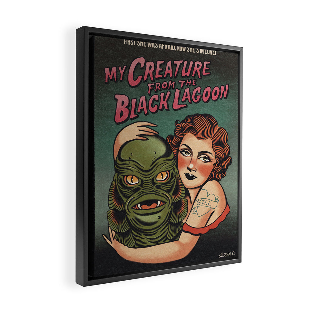 My Creature from the Black Lagoon Framed Canvas Print Gallery Image 2