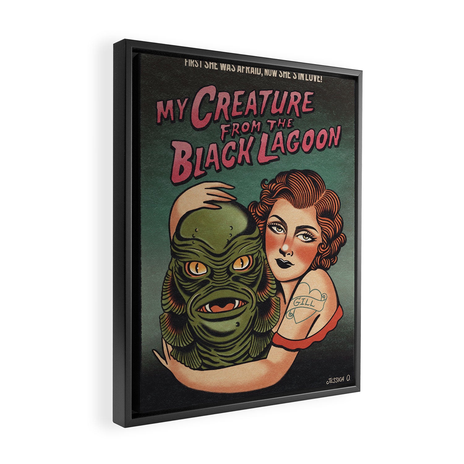 My Creature from the Black Lagoon Framed Canvas Print Gallery Image 2