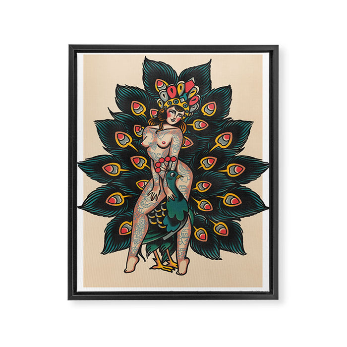 Peacock dream Framed Canvas Print Gallery Image 1