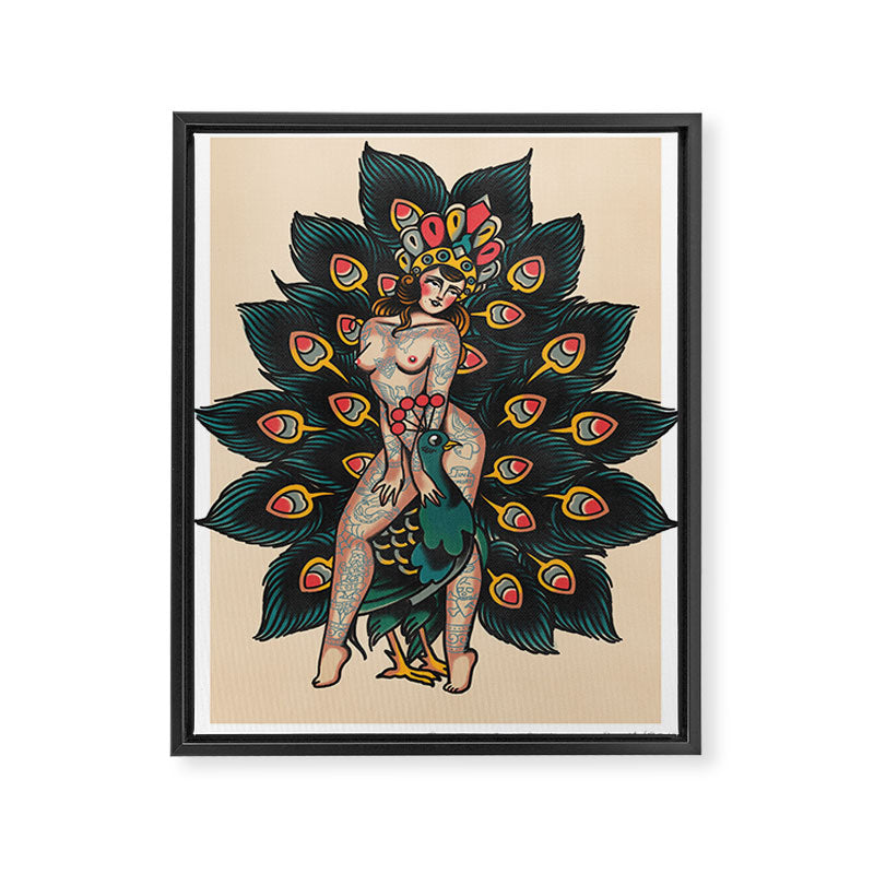 Peacock dream Framed Canvas Print Gallery Image 6