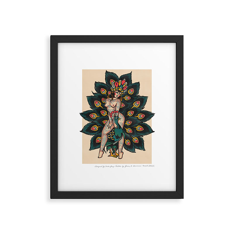 Peacock dream Framed Art Print Gallery Image 4