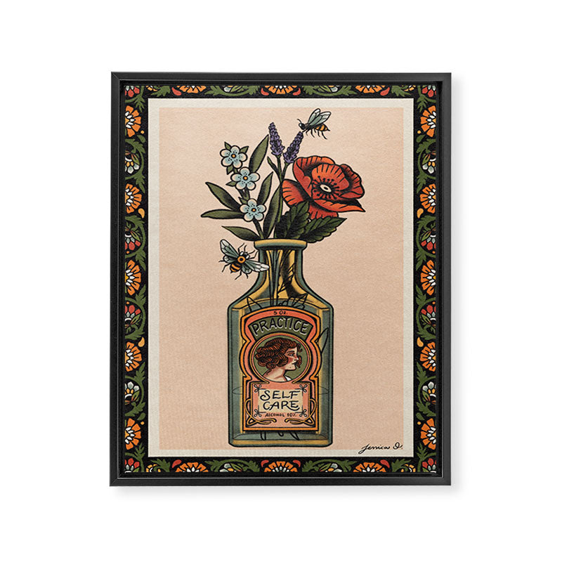Practice Self Care Framed Canvas Print Gallery Image 3