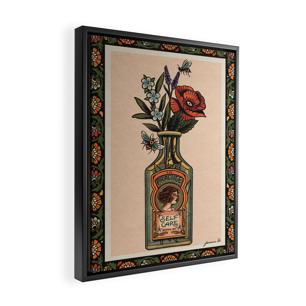 Practice Self Care Framed Canvas Print Gallery Image 2