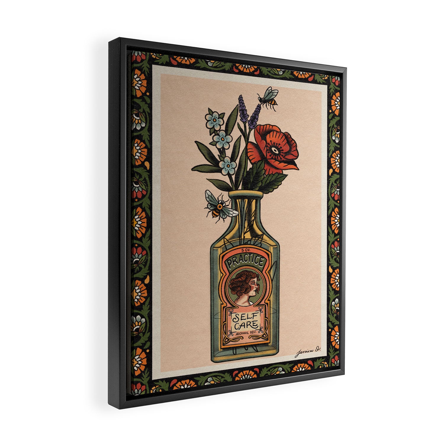 Practice Self Care Framed Canvas Print Gallery Image 2