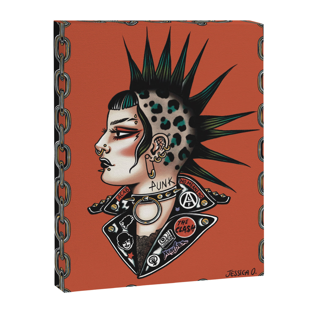 Punk rock girl Canvas Print Gallery Image 8