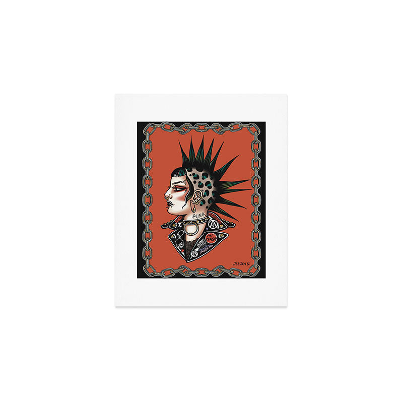 Punk rock girl Art Print Gallery Image 1