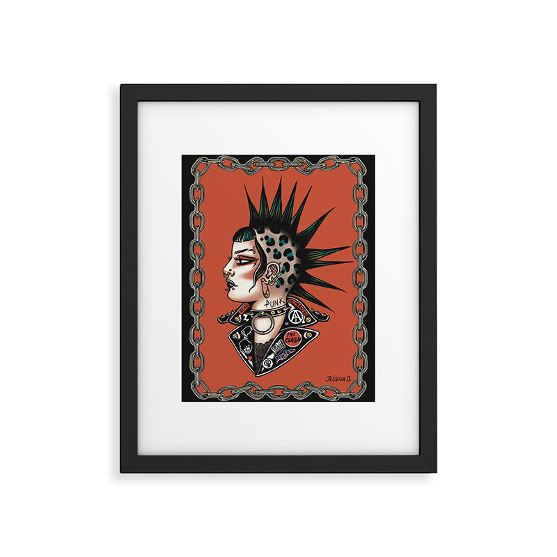 Punk rock girl Framed Art Print Gallery Image 4