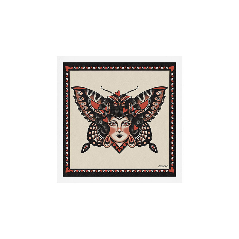 Queen of my heart (black hair) Art Print Square Gallery Image 1