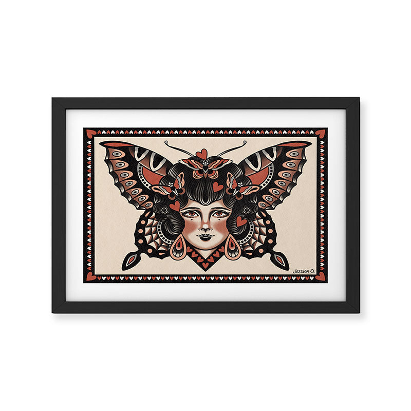 Queen of my heart (black hair) Framed Art Print Gallery Image 2