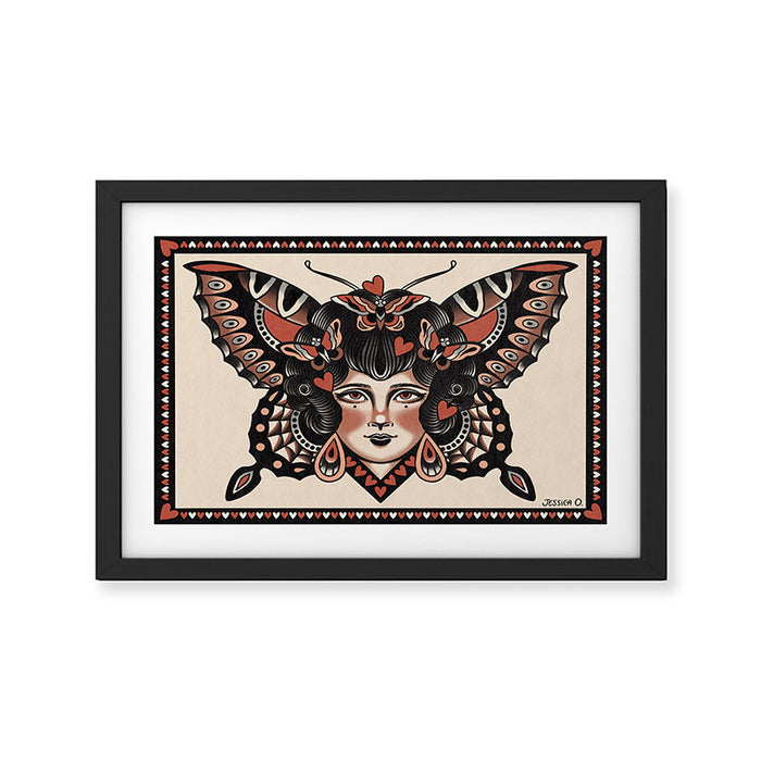 Queen of my heart (black hair) Framed Art Print Gallery Image 1