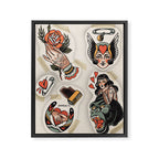 Tattoo flash Framed Canvas Print Gallery Image 6