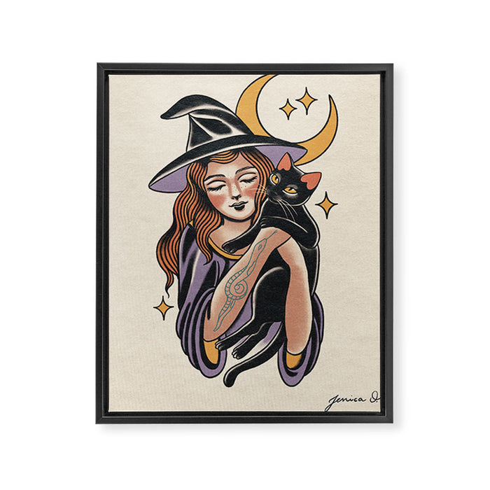 The sweet witch Framed Canvas Print Gallery Image 1