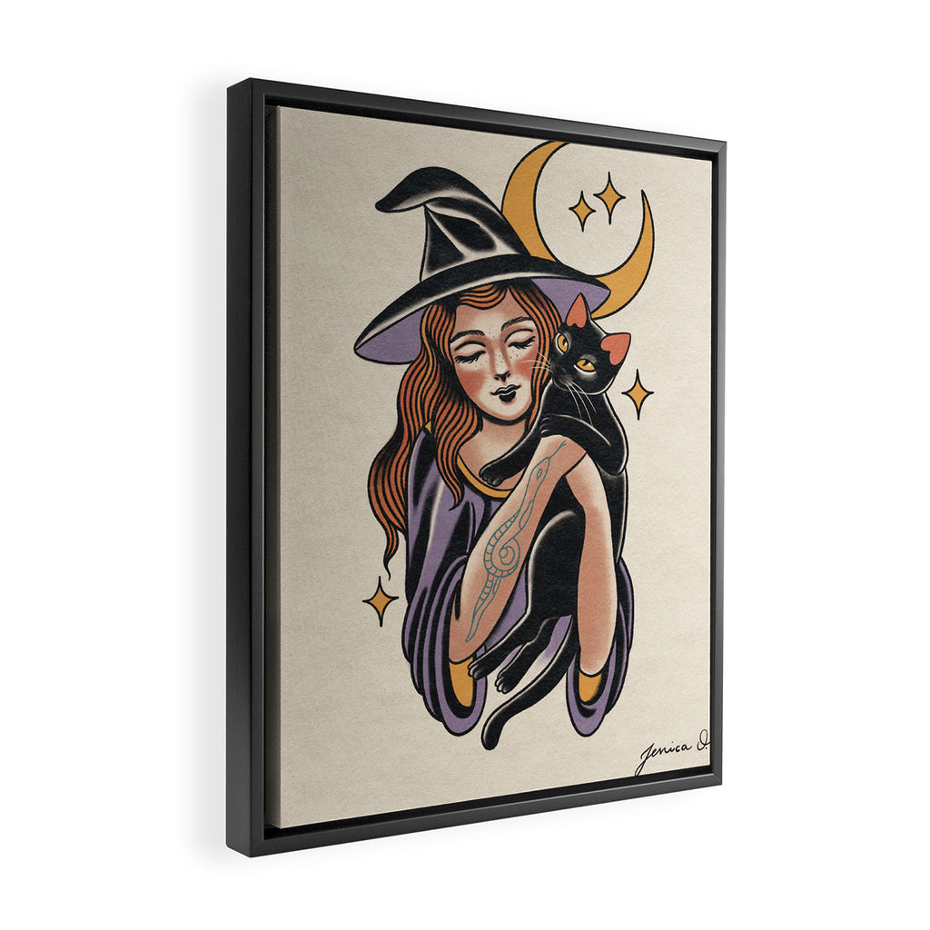 The sweet witch Framed Canvas Print Gallery Image 2
