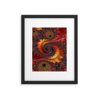 Feathery Flow - Red Fractal Art Framed Art Print Gallery Image 5