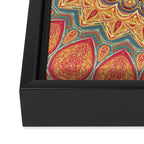 Jewel Mandala - Mandala Art Framed Canvas Print Gallery Image 3