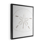 Sand Dollar Dreams - Brown on White Framed Canvas Print Gallery Image 2