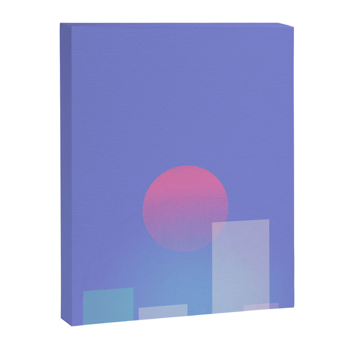 Abstract geometric pixel city 6 Canvas Print Gallery Image 1