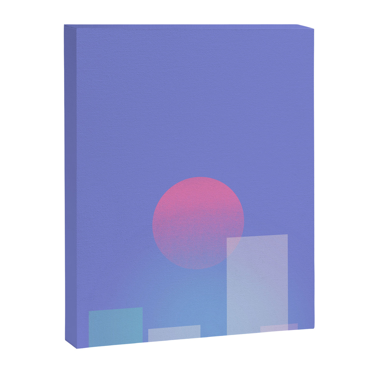 Abstract geometric pixel city 6 Canvas Print Gallery Image 8