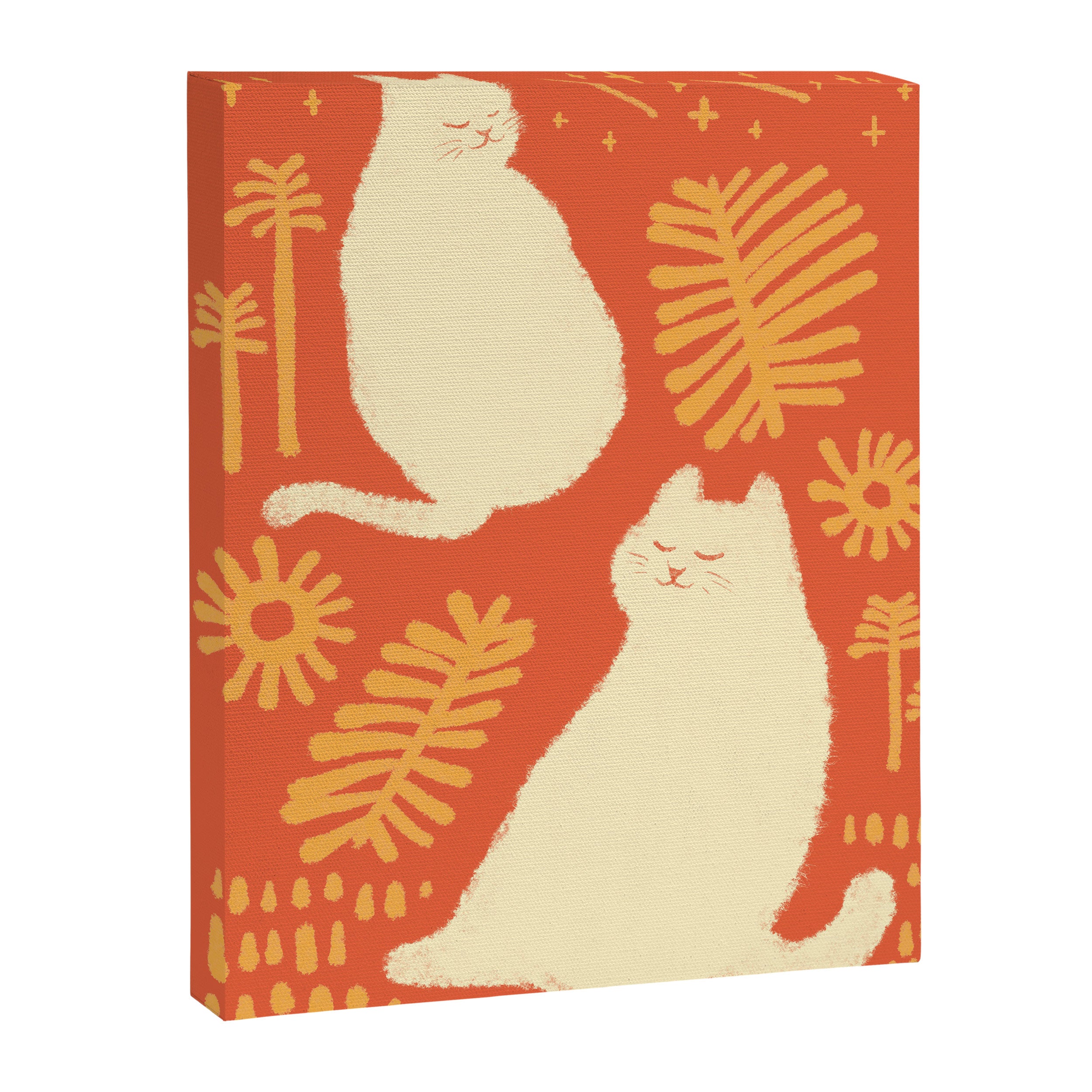 Abstraction minimal cat 27red happy go lucky Canvas Print Gallery Image 8