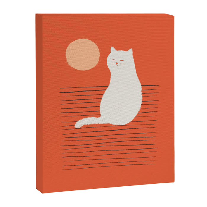 Abstraction minimal cat 31 relax day Canvas Print Gallery Image 1