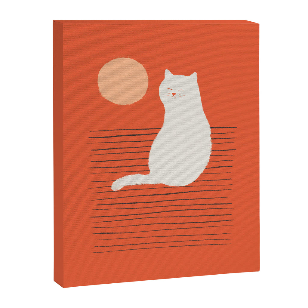 Abstraction minimal cat 31 relax day Canvas Print Gallery Image 8