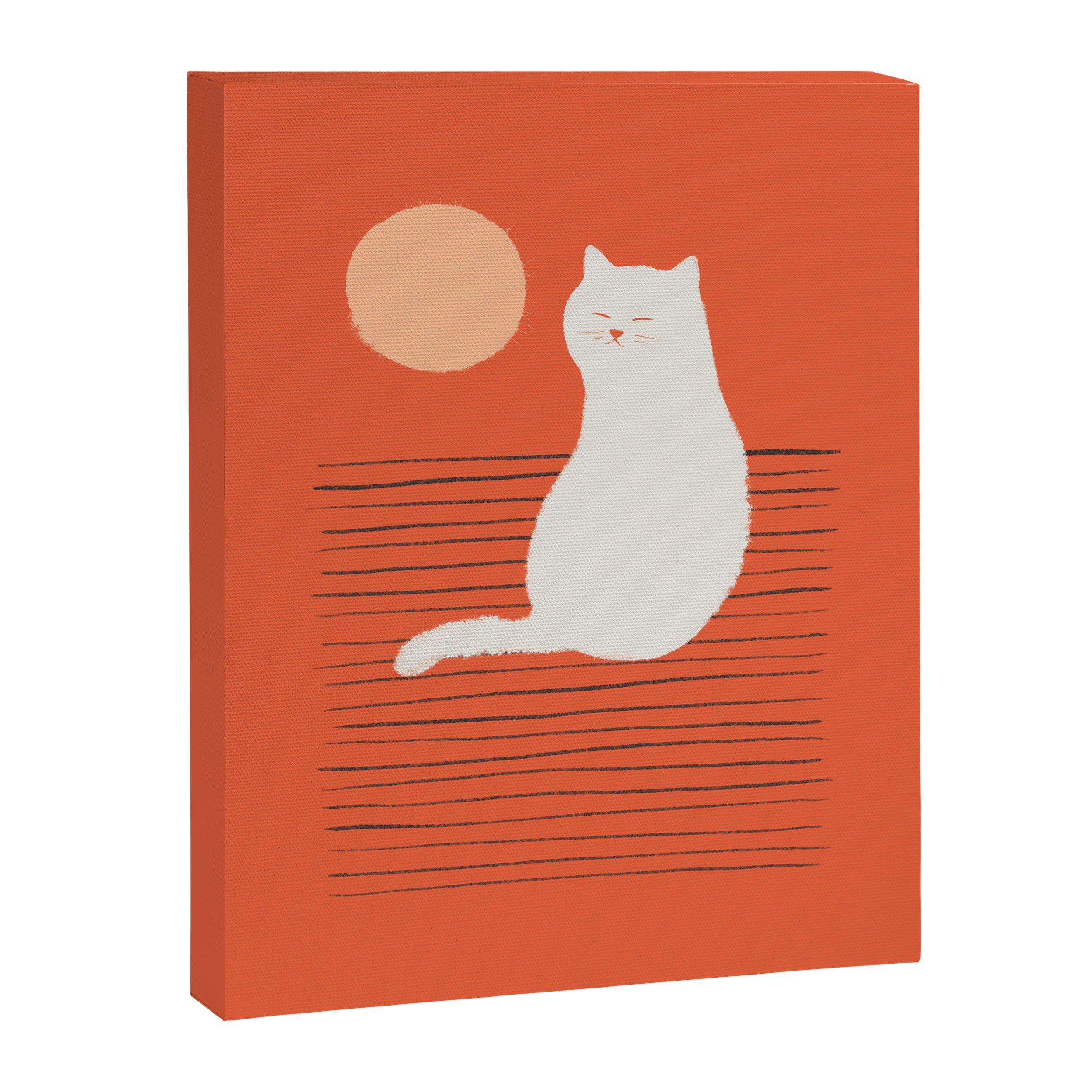 Abstraction minimal cat 31 relax day Canvas Print Gallery Image 8