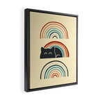 Abstraction minimal cat 8d rainbow meow Framed Canvas Print Gallery Image 2