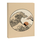 Autumn Tree spring fall Great Wave cat reading Canvas Print Gallery Image 8