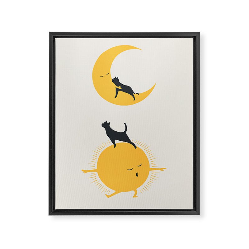 Good Meow'ing 10 good night hug Framed Canvas Print Gallery Image 8