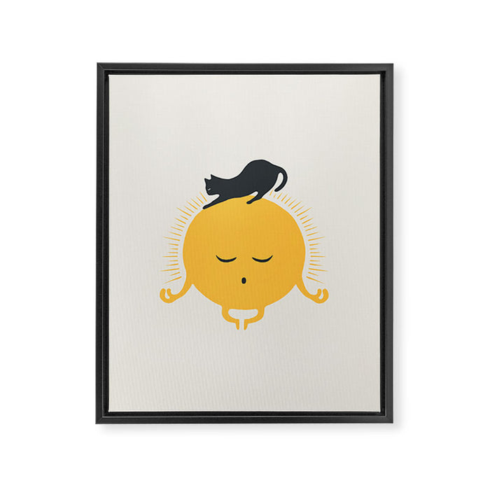 Good Meowâing 8 soulmate sun meditation  Framed Canvas Print Gallery Image 1