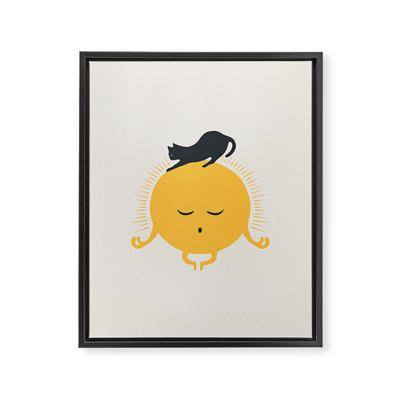 Good Meowâing 8 soulmate sun meditation  Framed Canvas Print Gallery Image 8
