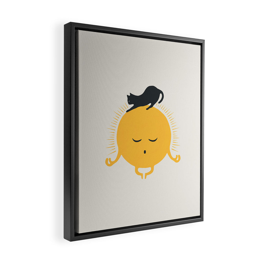 Good Meowâing 8 soulmate sun meditation  Framed Canvas Print Gallery Image 2