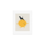 Good Meowâing 9 yoga warrior II Art Print Gallery Image 1