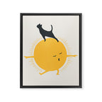 Good Meowâing 9 yoga warrior II Framed Canvas Print Gallery Image 8