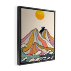 Good Morning Meow 3 - Reading Rainbow Framed Canvas Print Gallery Image 2