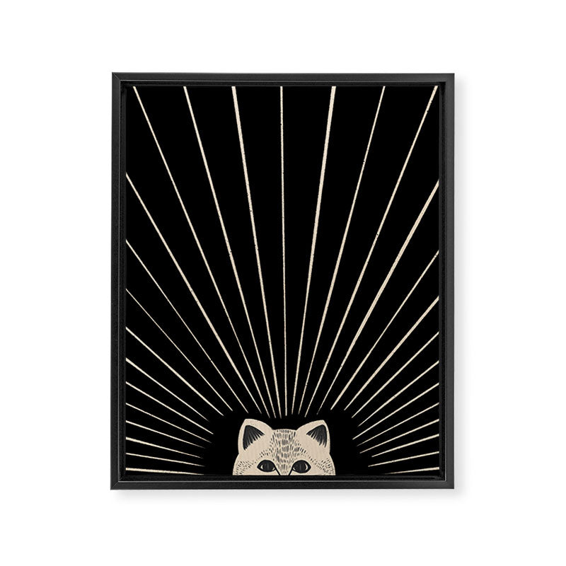 Good Morning son - Kitty 2 Framed Canvas Print Gallery Image 8