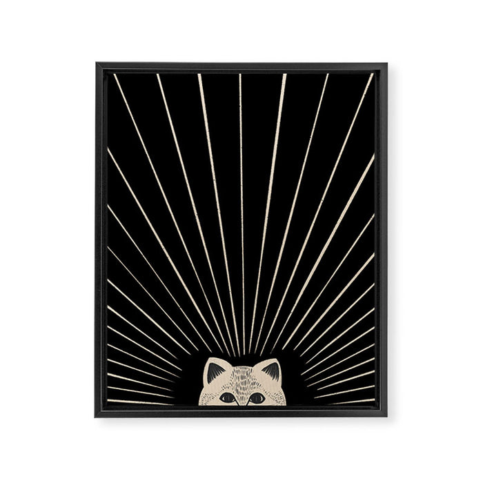 Good Morning son - Kitty 2 Framed Canvas Print Gallery Image 1