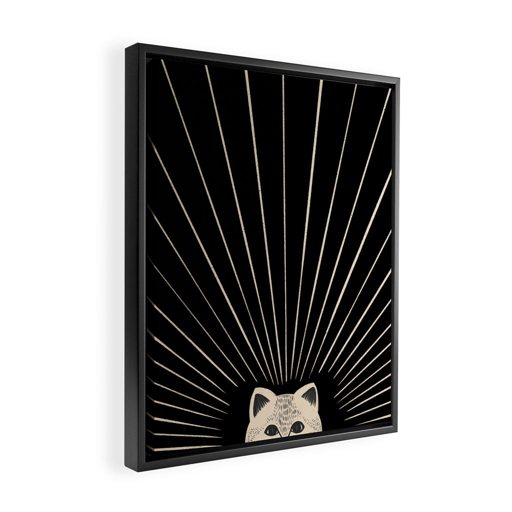 Good Morning son - Kitty 2 Framed Canvas Print Gallery Image 2