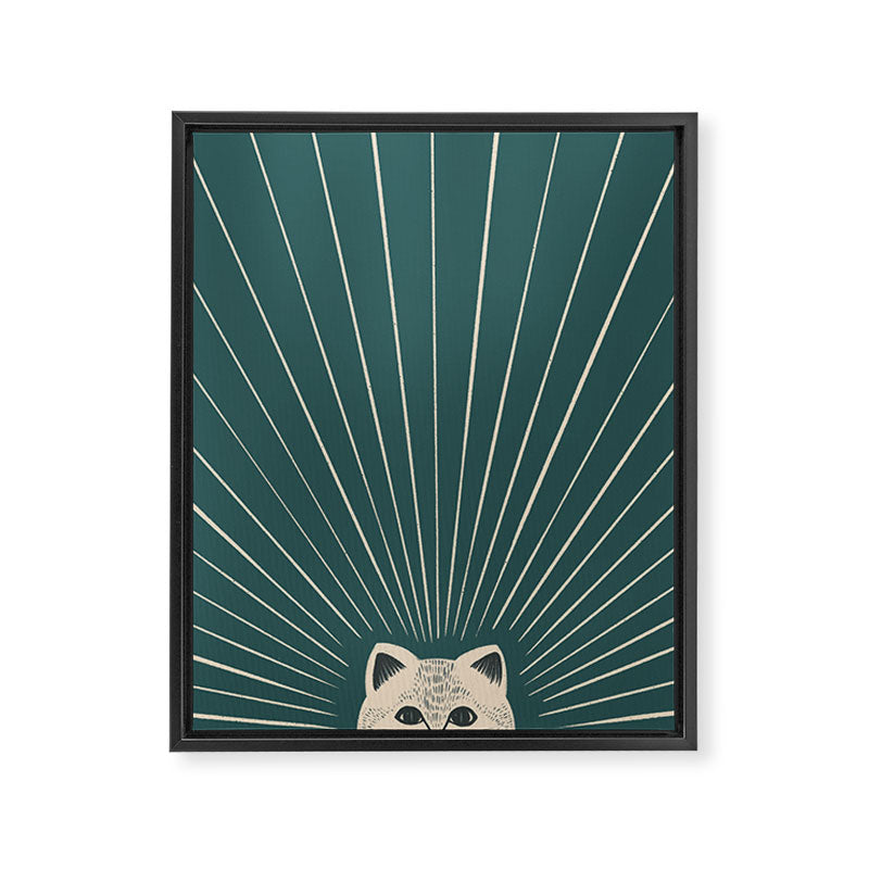 Good Morning son - Kitty Framed Canvas Print Gallery Image 8