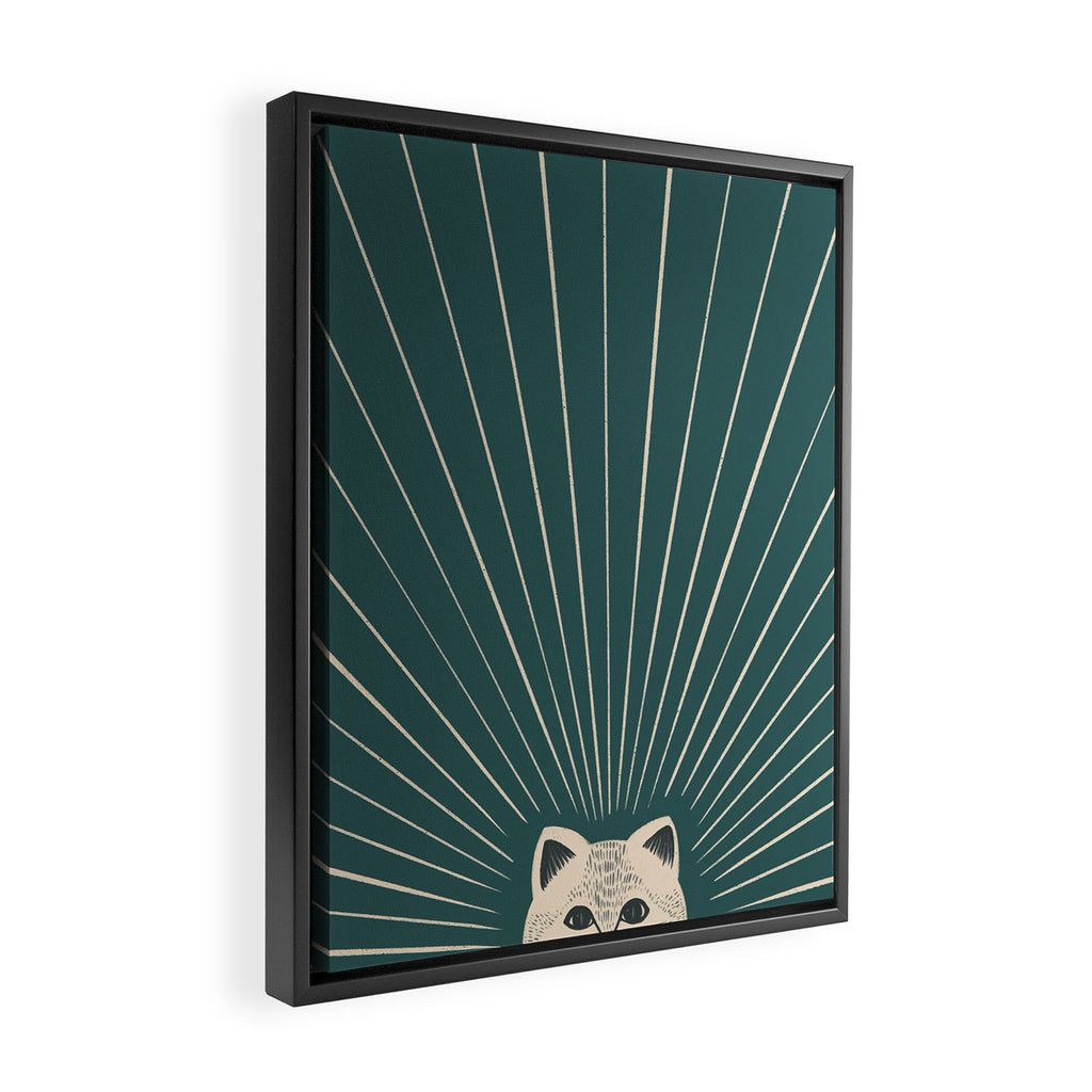 Good Morning son - Kitty Framed Canvas Print Gallery Image 2