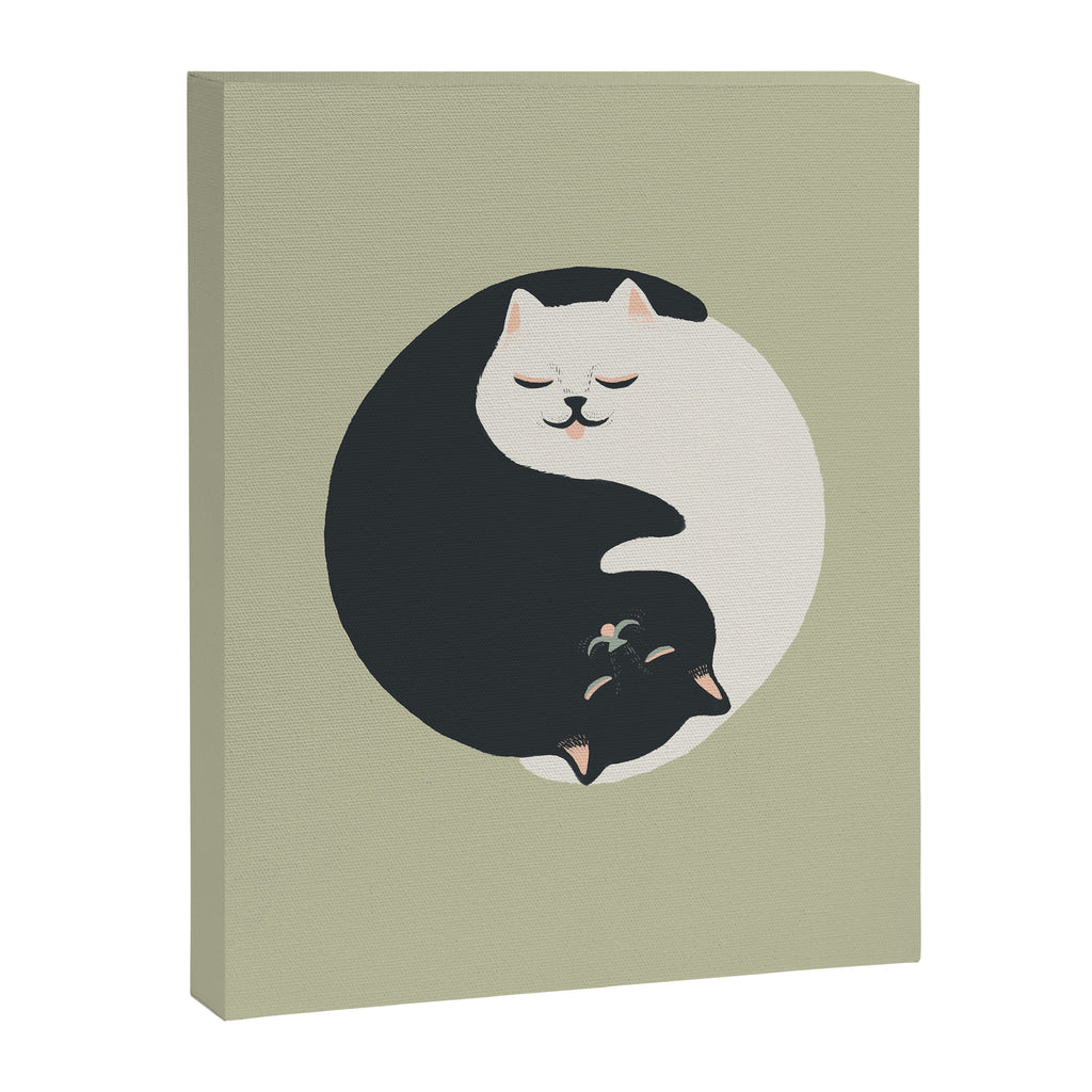 Hidden cat 26 yin yang hug Canvas Print Gallery Image 8