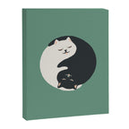 Hidden cat 26g Green yin yang hug Canvas Print Gallery Image 8