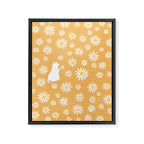 Hidden cat 44 flowers fall  Framed Canvas Print Gallery Image 6