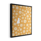 Hidden cat 44 flowers fall  Framed Canvas Print Gallery Image 2