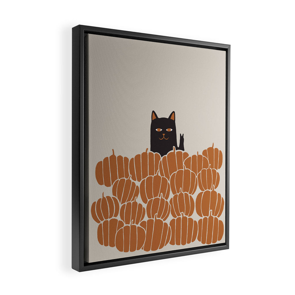 Hidden Cat 46 autumn v2 Framed Canvas Print Gallery Image 2