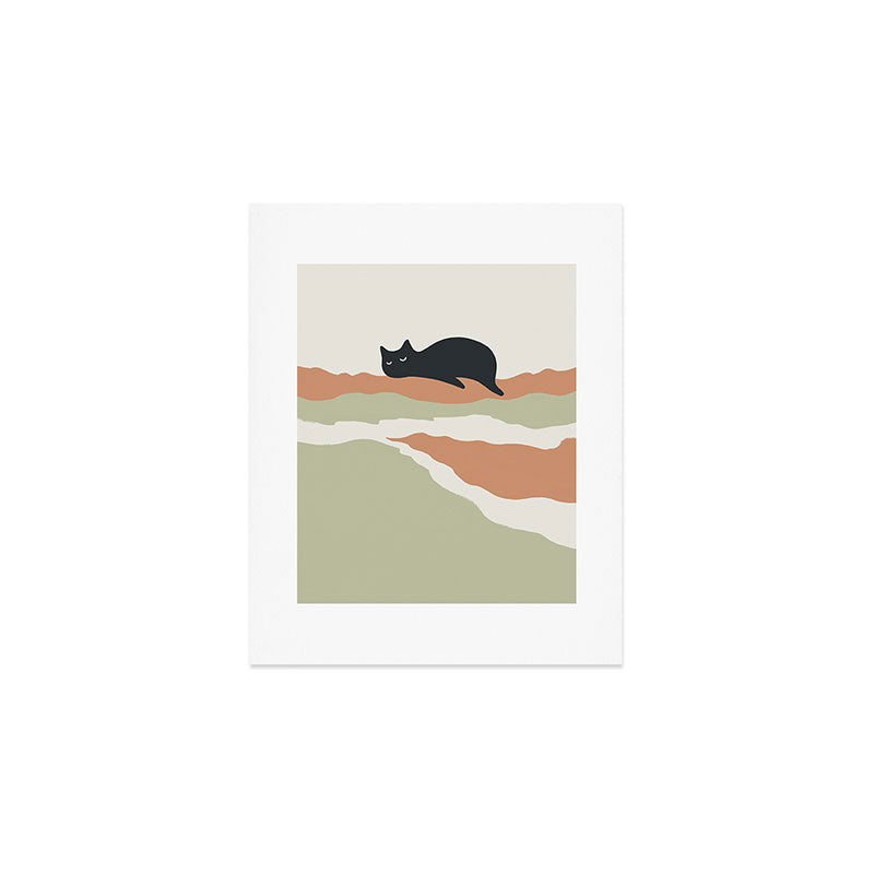 Magic meow 3 lazy cat Art Print Gallery Image 1